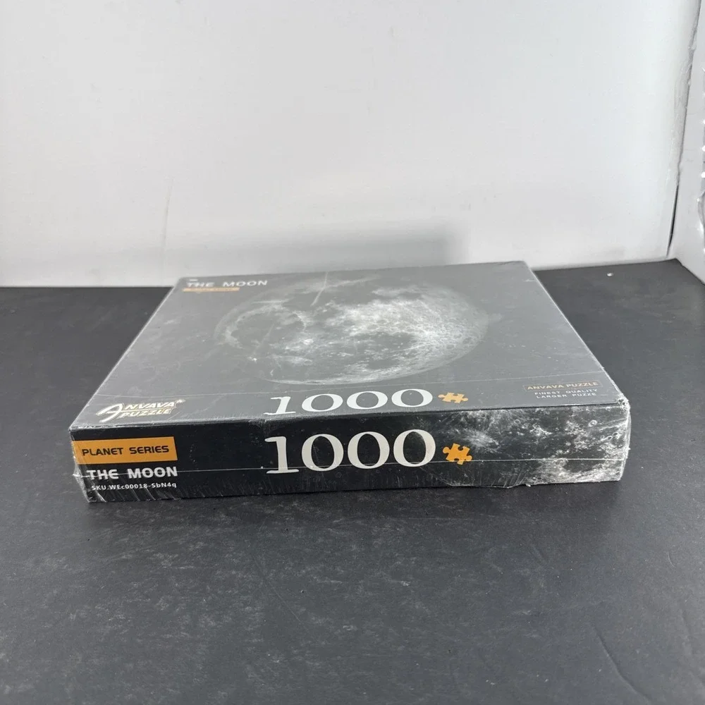 Anvava The Moon Planet Series Puzzle 1000 Pieces Round New Sealed Wrap Tears